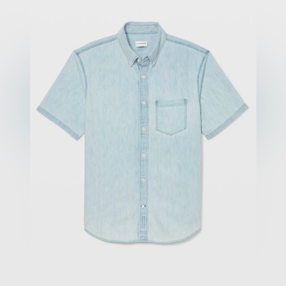 CLUB MONACO SHORT SLEEVE JEAN SHIRT-UNISEX-SIZE XS-NWT